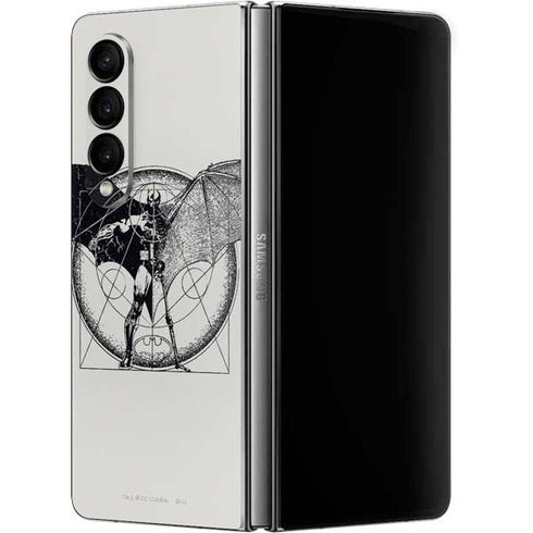 DC Comics Batman Skeleton diagram Art Galaxy Z Fold4 5G Skin